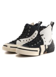 LAYERED HIGH TOP SNEAKERS WHT