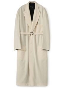 BRUSHED SURGE/TAFFETA LONG TAILORED REVERSIBLE COAT