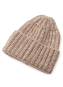 MOHAIR RIB BEANIE