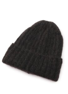 MOHAIR RIB BEANIE