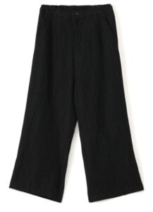 WOOL LINEN PIN STRIPE STRAIGHT THICK PANTS