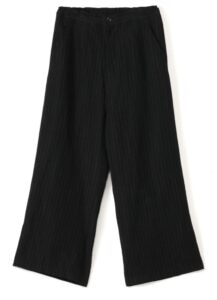 WOOL LINEN PIN STRIPE STRAIGHT THICK PANTS