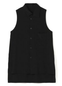 DECYN PLUSH COLLAR SLEEVELESS BLOUSE