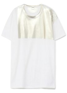 COTTON FOIL PRINT T-SHIRT