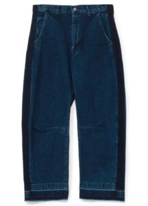 DENIM GUSSET WIDE PANTS