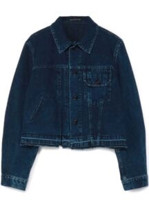 DENIM ASYMMETRICAL POCKET JACKET