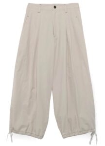 COTTON TWILL BACK TUCK PANTS