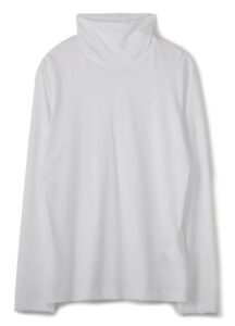 SOFT COTTON HIGHT-NECKED COLLAR LONG SLEEVE T-SHIRT