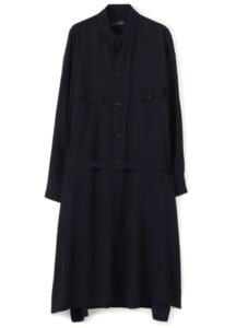 MICHIKO by Y's RAYON CUPRA TUSSAH 2 CHEST POCKETS SHIRT DRESS