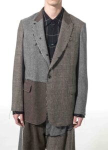 Crazy tweed Peak Lapel Jacket