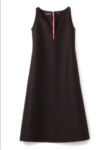 SILK WOOL TWILL FLARED DRESS