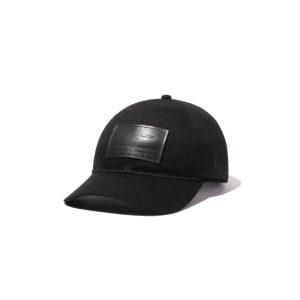 Yohji Yamamoto × New Era 9THIRTY BLACK COTTON LEATHER PATCH BLACK