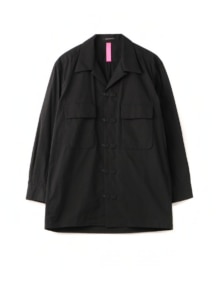 C/N TYPEWRITER BIO OPEN COLLAR BLOUSE