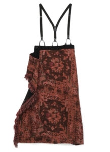 BANDANA BLURRY PRINT JACQUARD FRONT LAYERED SKIRT