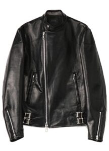 Lambskin Leather Stand Collar Double Riders Jacket