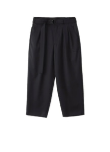 T/W Gabardine Washable 2-Tuck Tapered Belt Pants