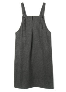 FRONT TUCK APRON DRESS