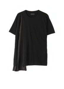 Cotton Lyocell Jersey Asymmetric Drape T-Shirt