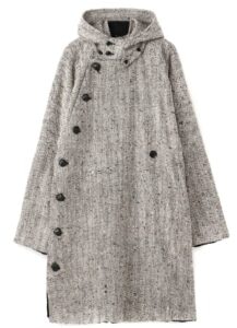 No.112<br/>REVERSIBLE HOODED CHINA-COAT NEP TWEED