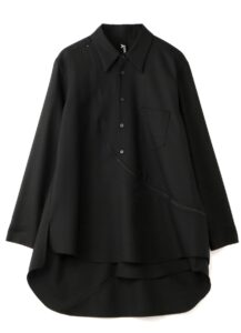 T/W  gabardine Deformed zipper shirt