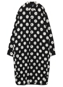 BROAD THORNY DOT PRINT BIG LONG SHIRT