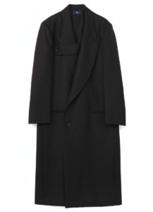 WOOL HARD SERGE TAILORED COAT