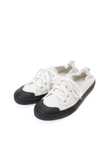 COTTON CANVAS RUBBER HEEL SNEAKER