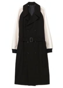 Pe/Rayon Gabardine Stretch Jersey Sleeve Trench Coat