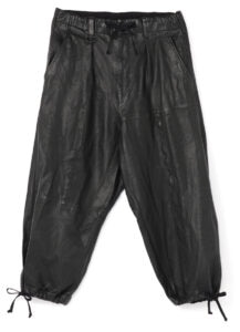 Sheepskin Leather Washed One Tuck Draw String Pants