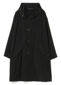 TRIACETATE POLYESTER de CHINE HOODED COAT