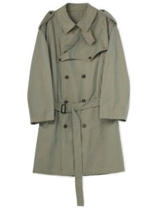 No.153<br/>W Trench-coat Cotton gabardine BIO