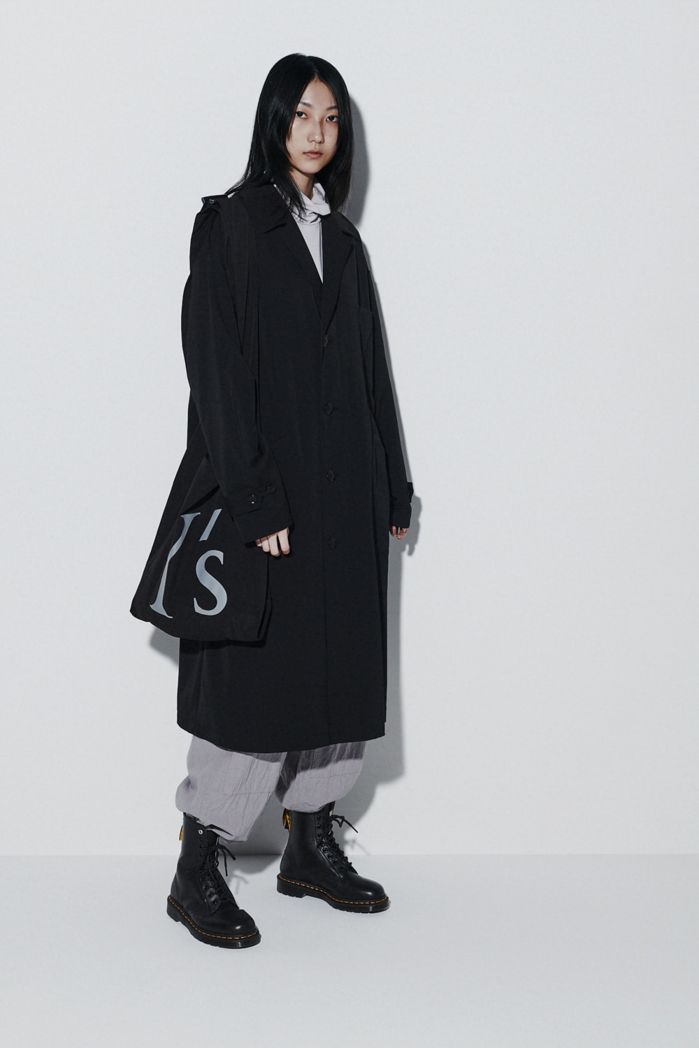 Y´s Yohji Yamamoto ヨウジヤマモト レイヤード ウール コート-