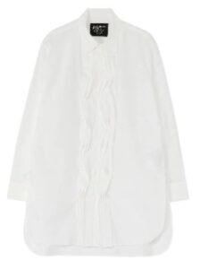 TUMBLER FINISHED COTTON BROAD FRILL BLOUSE