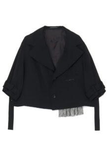 GARBADINE WIDE COLLAR JACKET