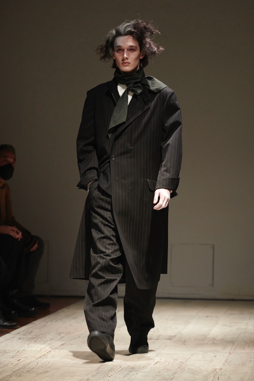 NEW限定品 Yohji Yamamoto POUR HOMME ヨウジヤマモトプールオム コート 22AW HE-C16-823 LOOK30  ZDZISLAW BEKSINSKI ズジスワフベクシンスキー リンプリント 脇タブ付き ダブルコート マルチカラー系 ダークブラウン系 