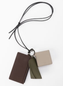 RUBBER LEATHER TRIPLED POUCH