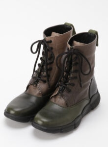 NUME SOFT LEATHER COMBI FRONT ZIPPER BOOTS
