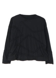 SQUARE PUFF JACQUARD LOOSE LONG T