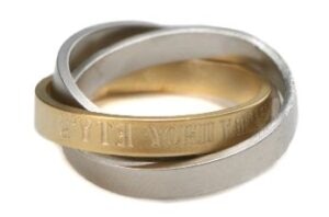 Brass Trinity Logo Pinkie Ring