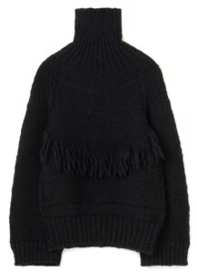 3G TUCK PATTERN FRINGE PATCHWORK FRINGE PULLOVER