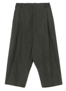 COTTON/LINEN CANVAS INK COATING SAROUEL PANTS