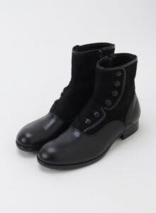 KIP & SHEEP LEATHER COMBI BUTTON BOOTS