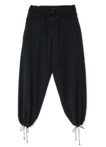 WOOL GABARDINE LAYERED PANTS