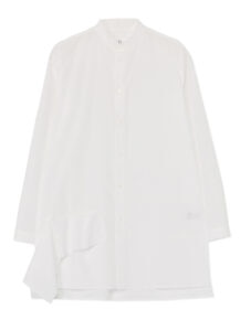 COTTON BROAD FLAP POCKET STAND COLLAR SHIRT