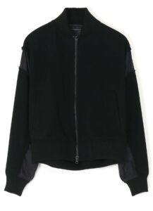 OIL CUT MELTON + NYLON TAFFETA FASTENER BLOUSON