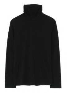 SOFT PLAIN STITCH HIGT NECK LONG SLEEVE T