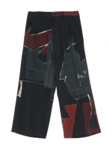 WOOL DICTIONARY COLLAGE PRINT LONG STRAIGHT PANTS