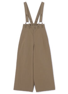 COTTON TWILL VINTAGE FINISH SUSPENDER PANTS