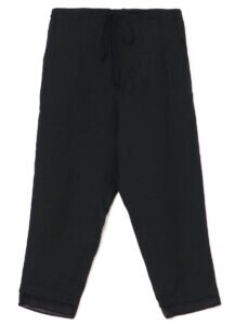 LINEN + POLYESTER COTTON BIG TAPERED STRING PANTS