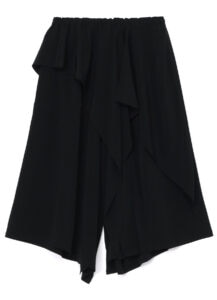 TRIACETATE POLYESTER CREPE de CHINE RUFFLE PANTS